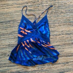 Patterned Blue Tank